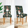 thumbnail image 3 of Yayeee 2 Pack Dining Chair Covers Stretch Parson Chairs Slipcovers Seat Protector, Whimsical Christmas, 3 of 6