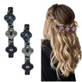 thumbnail image 1 of Pinzas para el cabello trenzadas con piedras de cristal brillantes, pinzas para el cabello trenzadas para mujeres, pinzas para el cabello trenzadas con piedras de cristal, pinzas para el cabello trenz, 1 of 6