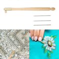 thumbnail image 1 of Tambour Hook with 3 Needles 70 90-100 Embroidery Tools Sequins Bead Neddle Set Tool, 1 of 2