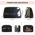 thumbnail image 5 of Naloa 2025 Happy New Year 2 Leather Makeup Bag for Purse Travel, Portable Small Cosmetic Organizer for Women and Girls, Make up Bag with Zipper, 5 of 8