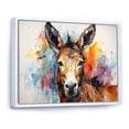 thumbnail image 2 of Designart "Reverie of Abstract Donkey" Animals Framed Wall Art - Modern Farmhouse Brown Donkey Hallway Framed Wall Art Decor, 2 of 6