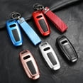thumbnail image 5 of for Audi Key Fob Cover with Carbon Fiber Belt Keychain, Stylish Soft TPU Key Case for Audi A3 A6-A8 E-Tron S3 RS6-7 SQ7-8Series Smart Key, 5 of 5
