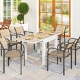 thumbnail image 2 of Outsunny 31.5"/63" Extendable Outdoor Dining Table with Aluminum Frame, 2 of 10