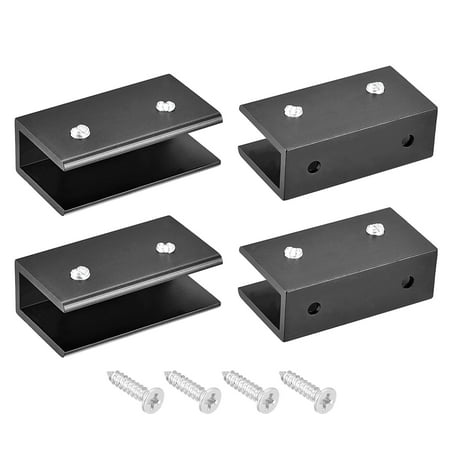 

Adjustable Glass Shelf Bracket Aluminum Alloy Rectangle Clamp Clip Holder for 10-12mm Thick 55x30x19mm with Screws 4pcs