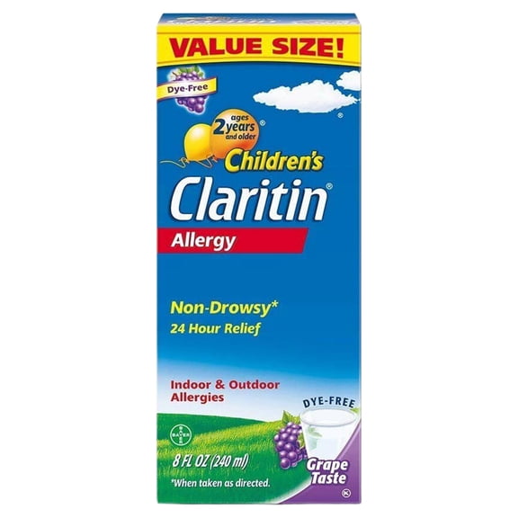 Children's Claritin 24 Hour Non-Drowsy Allergy Grape Oral Solution 5 mg/5 mL, 8 FL OZ