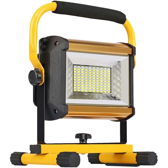 8000LM 100W Rechargeable Portable LED Work Light [100LEDs,1000W Equivalent], Waterproof LED Flood Lights for Outdoor Camping Hiking Emergency Car Repairing Workshop Job Site Lighting (W808)