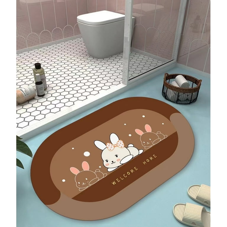 Super Absorbent Floor Mat,quick-drying Non-slip Diatom Mud Microfiber Bath  Mat For Bathroom Slip-resistant Floor Foot Pad