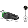 thumbnail image 2 of 25 Pieces 12V/24V DC Female Socket Connectors, 5.5 x 2.1 mm DC Power Supply Adapter Screw Terminal Connector, for CCTV Camera LED Strip (Green), 2 of 4