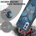 thumbnail image 3 of DALUX MetKase Hybrid Slim Phone Case Cover Compatible with Cricket Magic 5G / AT&T Propel 5G (2023) - Teal Butterfly Mandala, 3 of 3