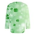 thumbnail image 3 of St. Patrick's Day T Shirt, Men 3/4 Sleeve Shirt, Round Neck Tshirts Man St. Patrick's Day Printing Tee Fashion Three Quarter Sleeve Shirts Motion Bodybuilding T-Shirt, 3 of 4