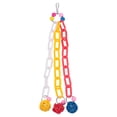 thumbnail image 1 of Pájaros de mascotas jaula colgando juguete cadena de plástico pelota pelota loros molar juguete juguete, 1 of 7