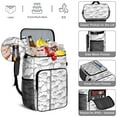 thumbnail image 5 of Travel Cooler Bag - White Cartoon Dinosaurs Skeletons Pattern Camping Beer Cooler Backpack with Bottle Opener- Waterproof Insulated Picnic Backpacks - Cooler Bag for Beach, 5 of 6