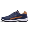 thumbnail image 2 of Men's Waterproof Leather Casual Sneakers, Lace-Up Comfortable Walking Shoes with Non-Slip Rubber Outsole, Lightweight Durable Footwear for Daily Wear and Outdoor Activities, 2 of 10