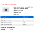 thumbnail image 2 of Fader Control Switch - Compatible with 2009 - 2012 Chevy Malibu 2010 2011, 2 of 2