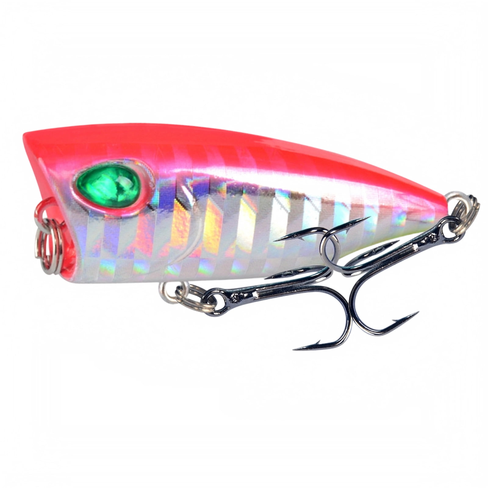 Topwater Panfish Popper Bait Mini Topwater Popper Lure 5-Color Small Hard Bait for Panfish and Bass