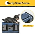 thumbnail image 4 of Conlun Large Cat Carrier,Foldable Pet Carrier with Soft-Sided and Safety Leash,Comfort Travel Carrier for Large Dogs Cats,Blue, 4 of 9