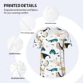 thumbnail image 3 of Hirioo Cute Whale for Men's Baseball T-shirt Shirts Short Sleeve Casual Summer Button Stretch T Shirts,Size S-4XL-4X-Large, 3 of 7