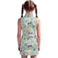 thumbnail image 6 of Girl Dresses Sleeveless Zip Neck Active Skort for Sporty Kids Girls Spring Dress Mint Green 10-11 Years, 6 of 6