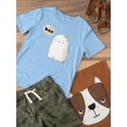 thumbnail image 3 of Boo. Retro Style Cute Ghost T-Shirt Toddler -Image by Shutterstock,  5 Toddler, 3 of 4