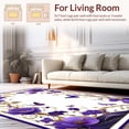 thumbnail image 2 of ODIKA 4'x6' Machine Washable Non-Slip Area Rug, Enchanted Floral Whimsical Garden Motif High Traffic Rug, Purple, 225043, 2 of 7