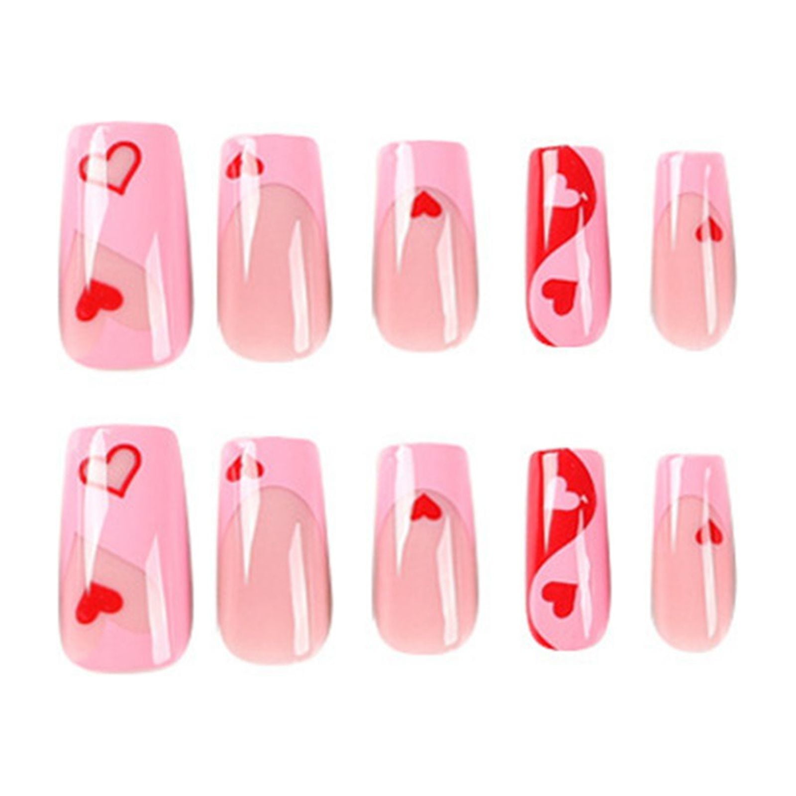 Coffin Shaped Nail Tips Half Cover Short Tips on Nails Short Short Coffin Nails Clear And Natural Stick on Acrylic Nails for Kids Half Cover Ballerina Nail Tips Clear Clear Nail Tips Coffin