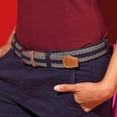 thumbnail image 2 of Asquith & Fox Mens Two Colour Stripe Braid Stretch Belt, 2 of 2