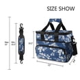 thumbnail image 3 of FORMRS Insulated Cooler Bag 24 Cans Capacity Soft Leakproof Lunch Box with Side Pockets, Floral Ocean Waves, 3 of 7