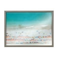 thumbnail image 2 of Kate and Laurel Blake Monterosso Framed Printed Glass Wall Art by Rachel Dowd, 18x24 Gray, Chic Coastal Art for Wall, 2 of 7