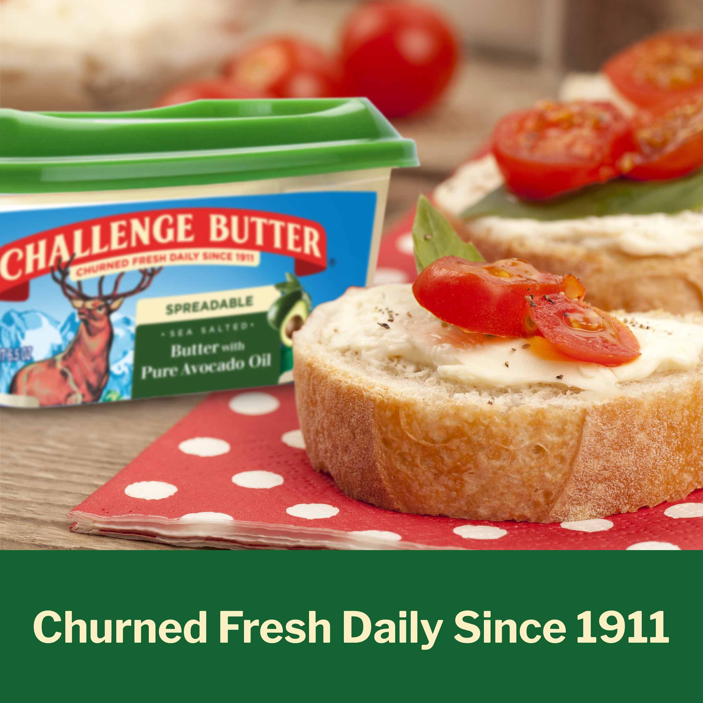 Challenge Spreadable Salted Butter with Avocado Oil, 6.5 oz Tub