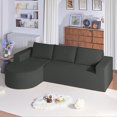 thumbnail image 2 of Soscana 104.9" L Shaped Sectional Sofa with Chaise, Boneless Sofa Couch Corduroy Fluffy Couch with Deep Seat,for Living Room,Apartment, No Assembly, 2 of 8