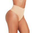 thumbnail image 3 of Seamless Thong Shapewear for Women Tummy Control Body Shaper Panties High Waist Shaping Underwear, Nude-S, 3 of 7