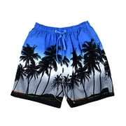 Peach Couture Beach Board Shorts Water Sports Swimming Surfing Shorts Trunks (X-Large, Blue Grey)