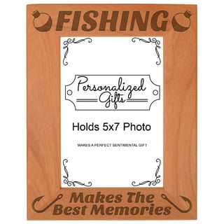 The Big Catch Fly Fishing Pole Photo Picture Holder Frame Themed Decor