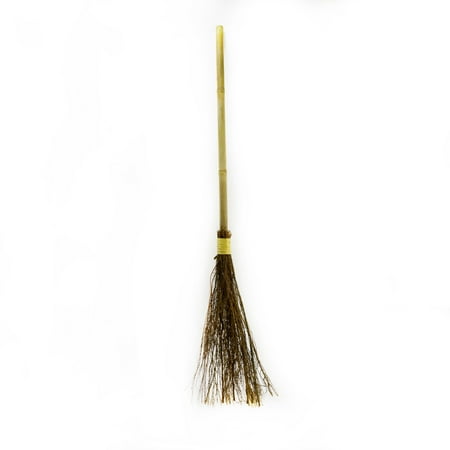 Flying Witch Broom Stick Natural Straw Toy Broomstick Halloween Costume