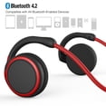 thumbnail image 4 of YUNOVA Small Bluetooth Headphones Wrap Around Head - Sports Wireless Headset with Built in Microphone and Crystal-Clear Sound, Foldable and Carried in The Purse, and 12-Hour Battery Life, 4 of 6