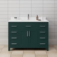 thumbnail image 2 of Wyndham Collection Beckett 48" Wood Single Bathroom Vanity in Green/Nickel, 2 of 6