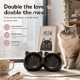 thumbnail image 4 of OADUKQ Cat Bowl, Double Bowl Cat Feeder with Cat Ear Design, Cats and Small Dogs in Apartments, Pink, 11.22 X 5.71 X 1.18 in, 4 of 7