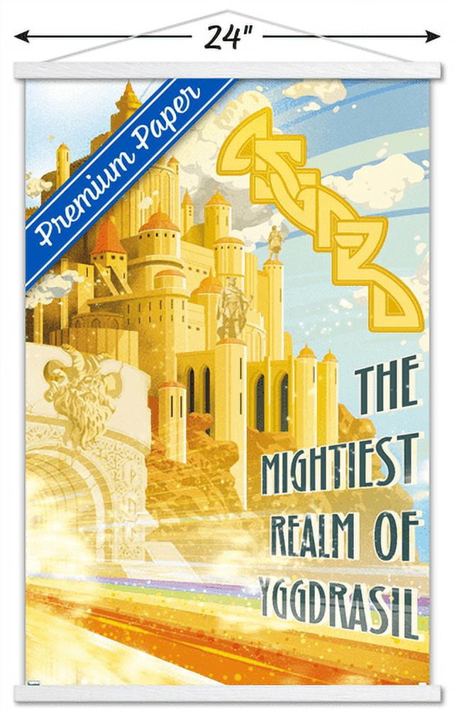 Marvel: Hero Lands - Asgard Wall Poster with Magnetic Frame, 22.375" x 34"