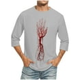 thumbnail image 1 of Chemises pour Hommes, Chemises à Manches Courtes Col Rond Imprimé Décontracté Mode, 1 of 4