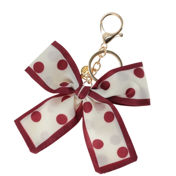 Vocoste 1 Pc Fashion Polka Dot Print Scarf Handbag Charm Bag Accessories Red