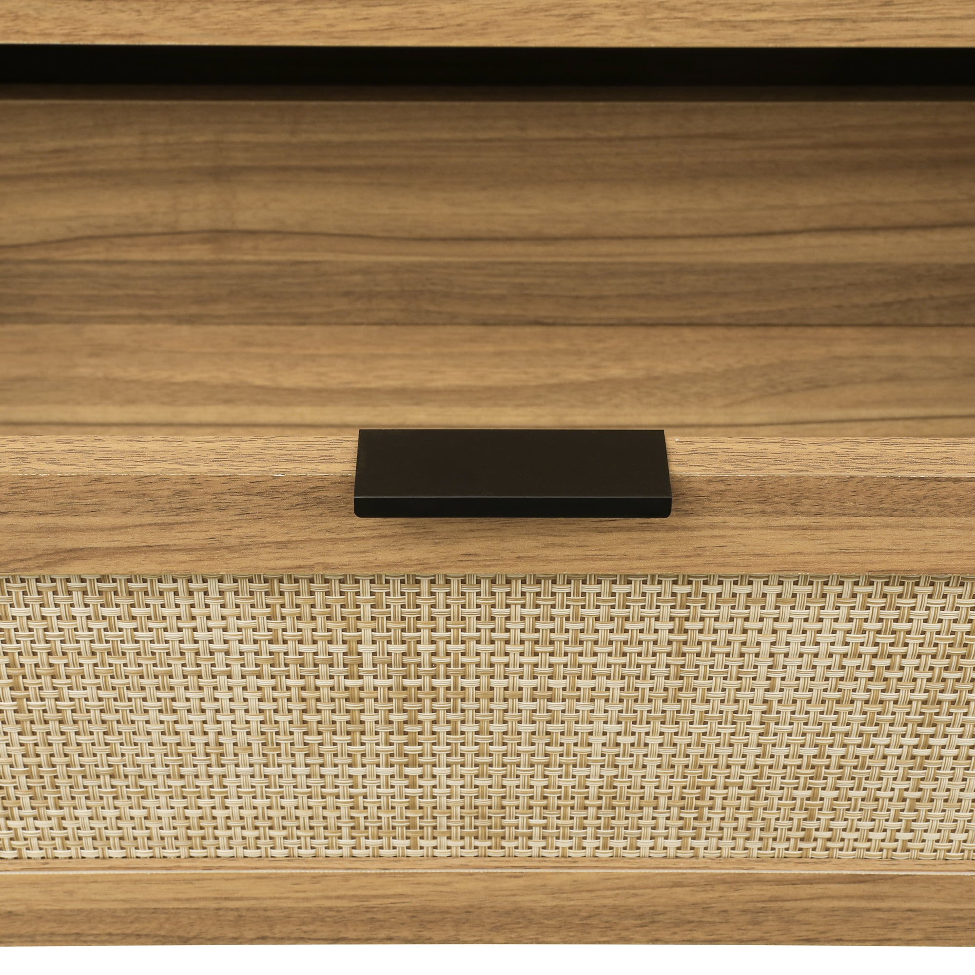 Kadyn Chest of Drawers, Rattan Nursery Dresser for Bedroom, Sideboard Buffet Cabinet with 6 Drawer, Walnut Kadyn Chest of Drawers, Rattan Nursery Dresser for Bedroom, Sideboard Buffet Cabinet with 6 Drawer, Walnut