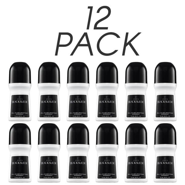Avon Avon Black Suede Men's Rollon Deodorant. NonWhitening, NonStaining, QuickDrying
