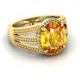 thumbnail image 4 of Shree Jewelrs Original Certified Natural Yellow Sapphire (Pukhraj) Ring - 9.75 Ratti Certified Handcrafted Ring Jupiter Ring, PANCHDHATU Gold Plated Ring for Men and Women, 4 of 5