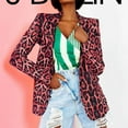 thumbnail image 1 of Women‘s Printing Button Lapel Slim Cardigan Temperament Suit Coat, 1 of 9