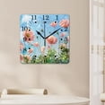 thumbnail image 4 of 10 Inch Wall Clock Battery Operated Square Clock for Office, Kitchen, Outdoor, Living Room,Oil Painting of Spring Floral Exquisite, 4 of 4