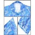 thumbnail image 5 of HAPPY BAY Women's Button Down Blouses Summer Beach Party Blouse Shirt Collared Short Sleeve Vacation Button up Dress Tee Hawaiian Shirts for Women S Tropical Floral, Blue, 5 of 6