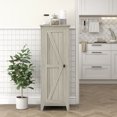 thumbnail image 2 of HOMCOM 48" Kitchen Pantry, Storage Cabinet with Barn Door, Grey, 2 of 9