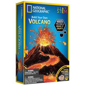 Clementoni Volcano Science Kit For Kids - Glow In The Dark Eruptions Experiment