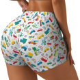 thumbnail image 2 of Kdxio Transport1 Print Workout Shorts for Women Seamless Soft Smooth Gym Yoga Scrunch Active Shorts, 2 of 5