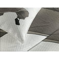 thumbnail image 4 of Ambesonne Kabuki Quilted Bedspread Set 3 Pcs, Orient Artist Pose, Queen Size, Umber White, 4 of 5